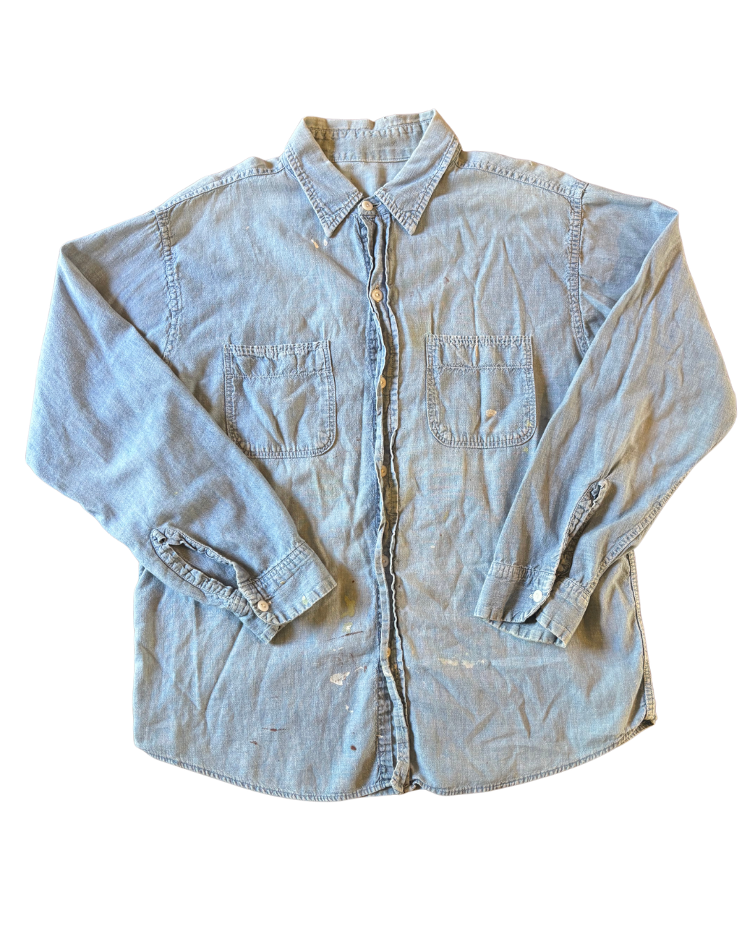 1940's 50's Blue Cotton Chambray