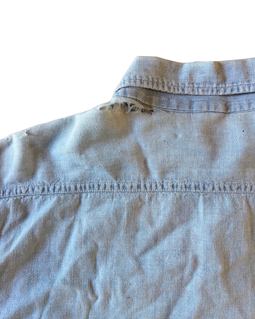 1940's 50's Blue Cotton Chambray