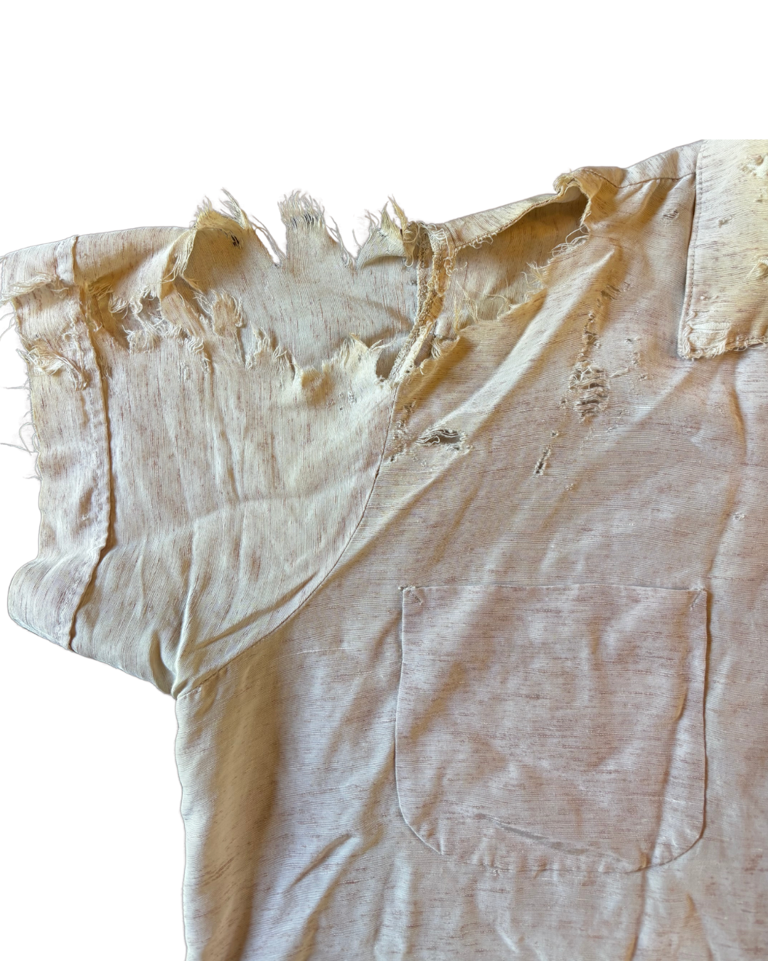 Distressed 1950's Rayon Loop Collar