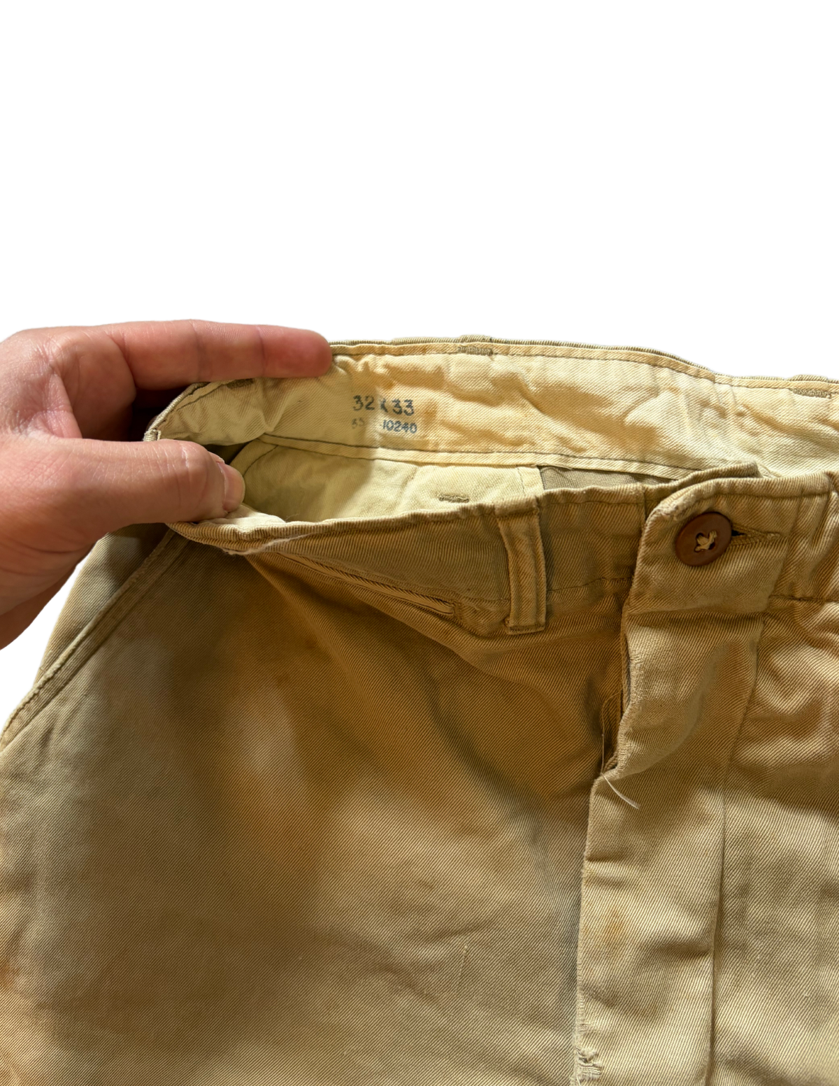 Distressed 1940's US Army Chinos