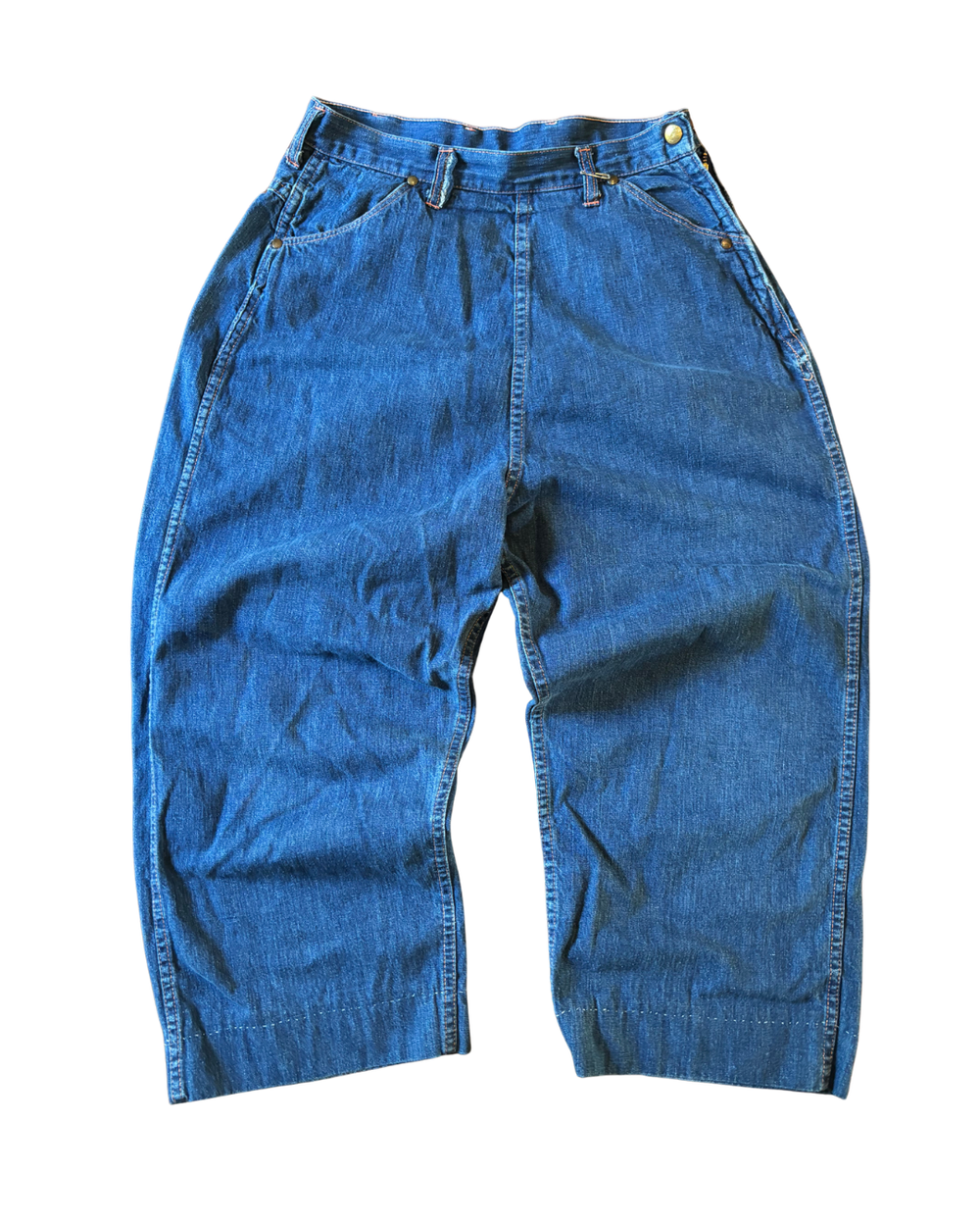 1940's Sanforized Side Zip Capri Jeans