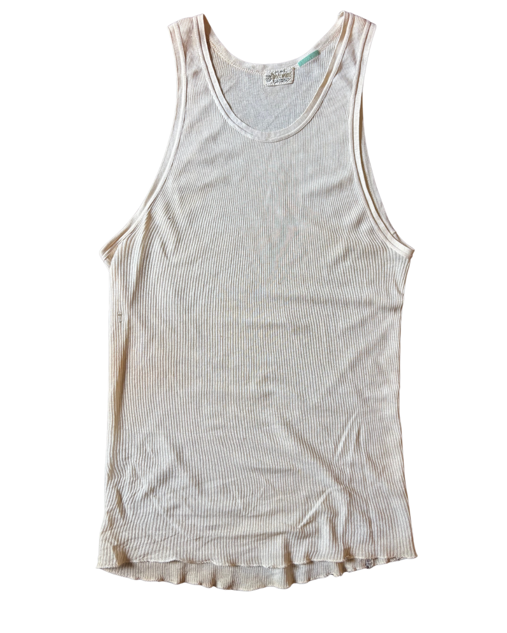 1940's 50's 2 Ply Ribbed Cotton Tank Top