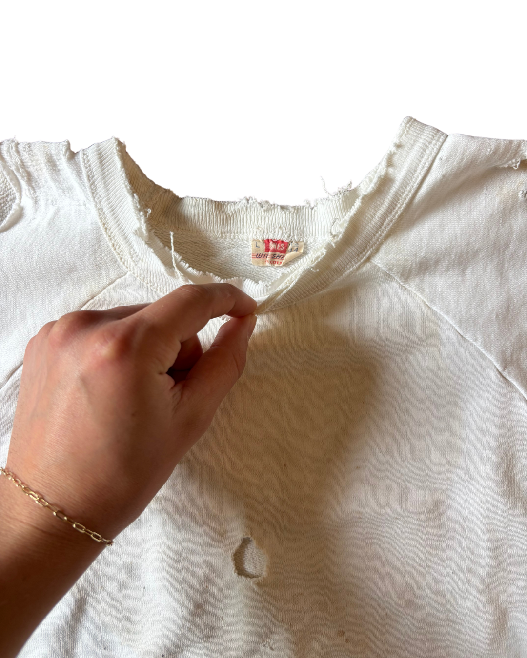 Distressed 1950's Hanes Windshield Cotton Sweatshirt