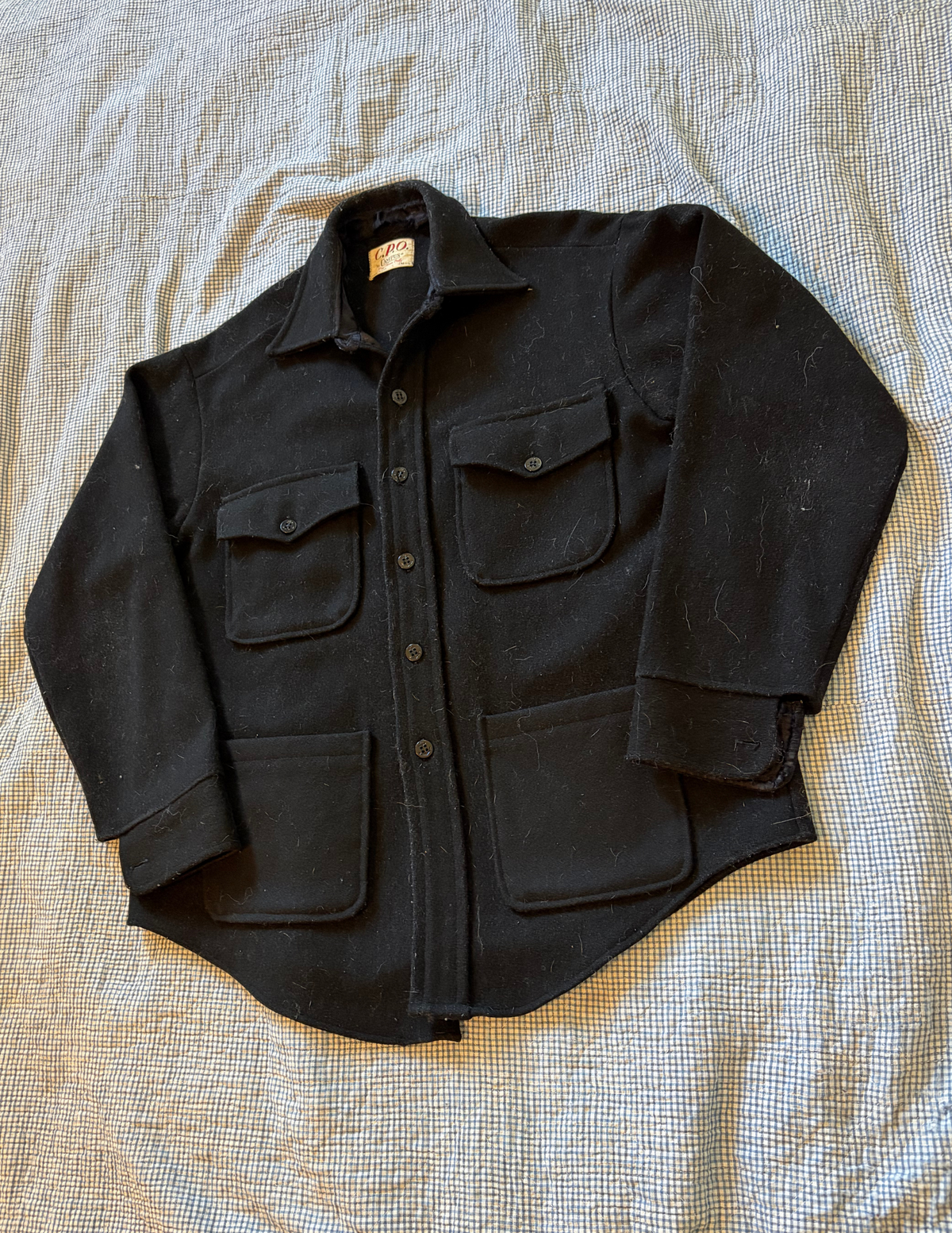 1940's CPO Black Wool Chore Coat
