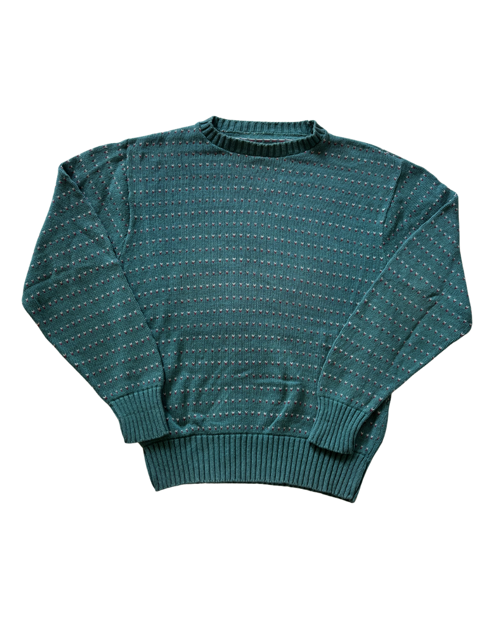 Blue Cotton Knit Sweater