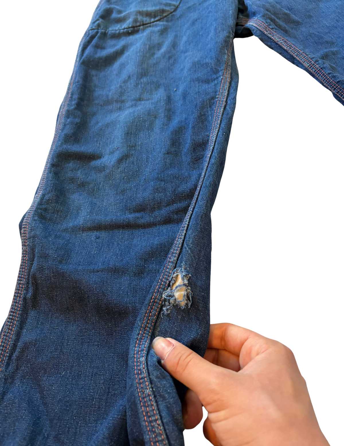 1940's Strong & Reliable Dark Cotton-Lined Jeans