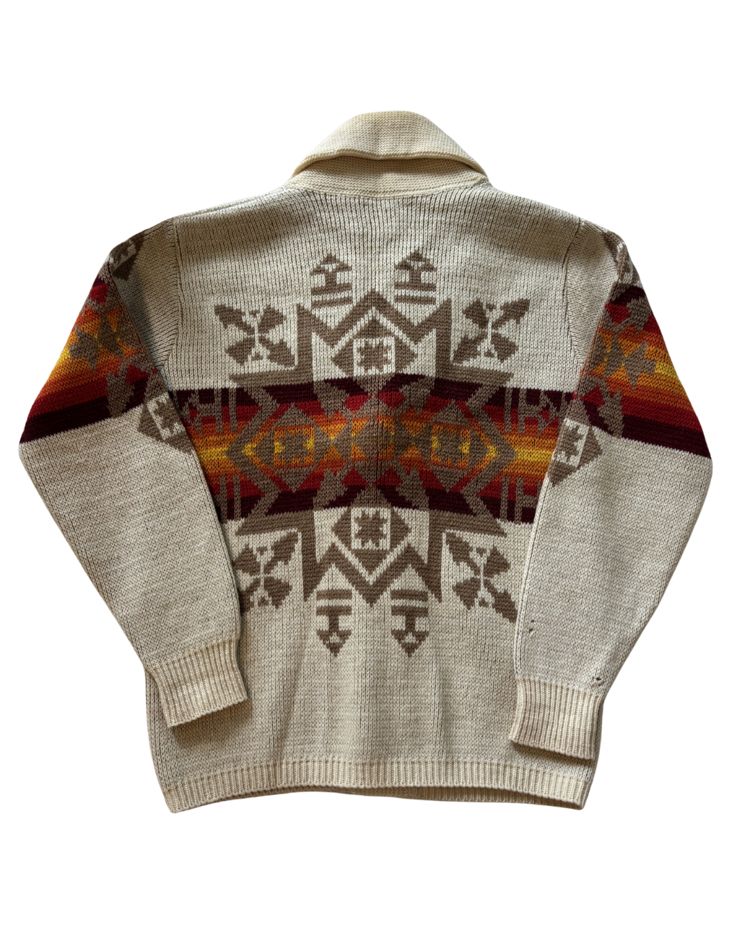 1970's Pendleton Wool Shawl Collar Aztec Cardigan