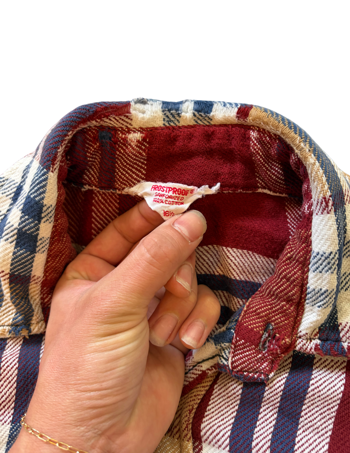 Distressed 1960's Frostproof Woven Cotton Flannel
